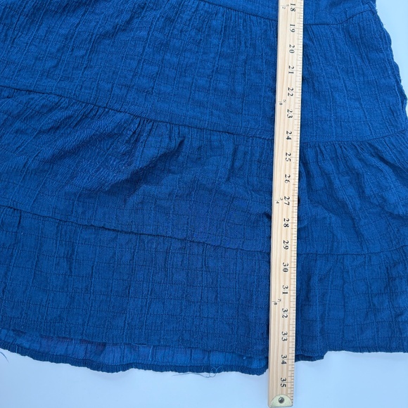 Knox Rose Dress Women XL Blue Tiered Short Length Prairie Peasant Boho Hippie - Picture 10 of 11